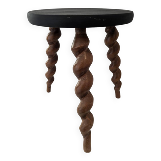 Tabouret tripode bois