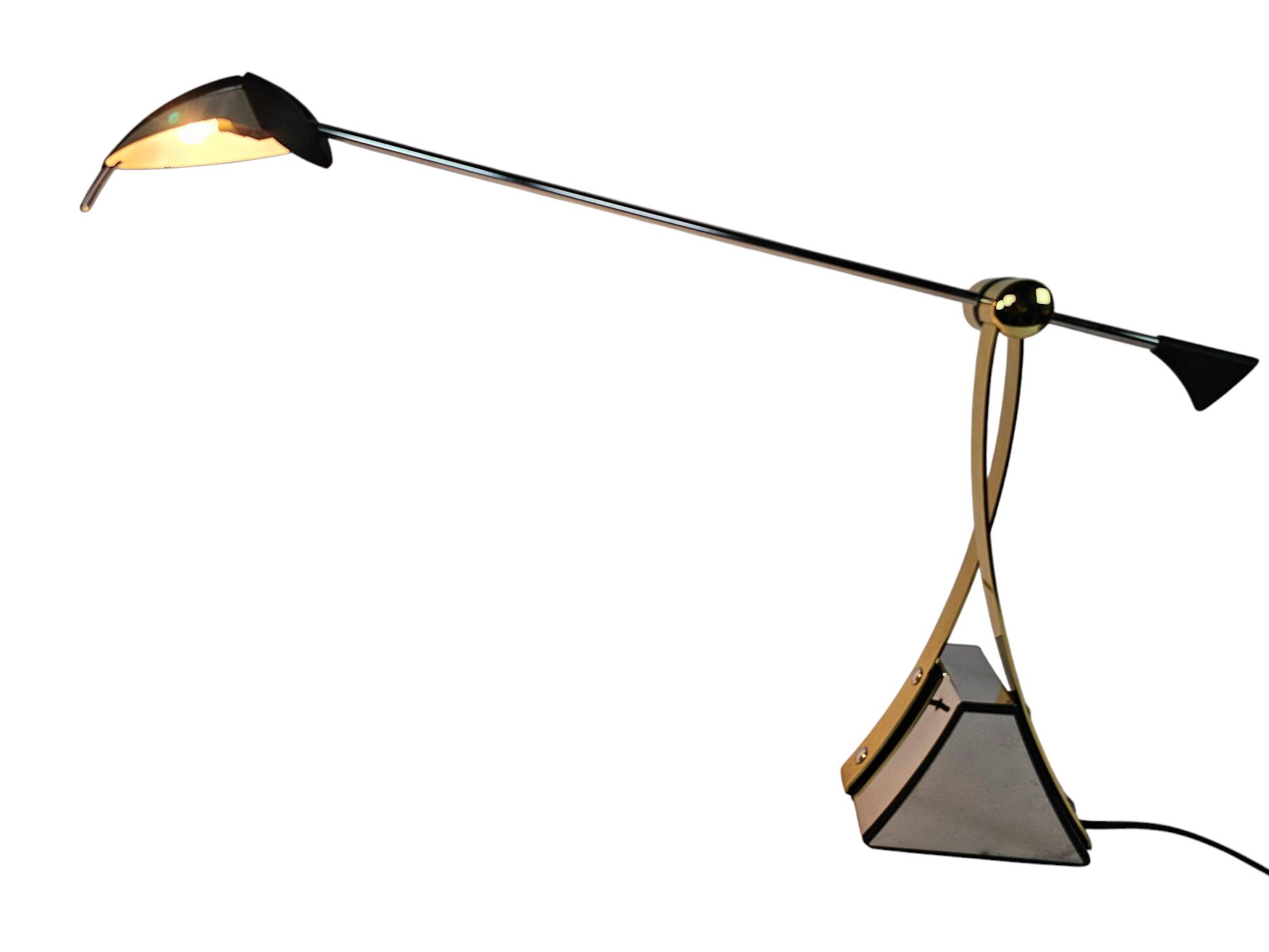 Brilliant-leuchten - table lamp - model 06248 - Memphis style - brass - 80s
