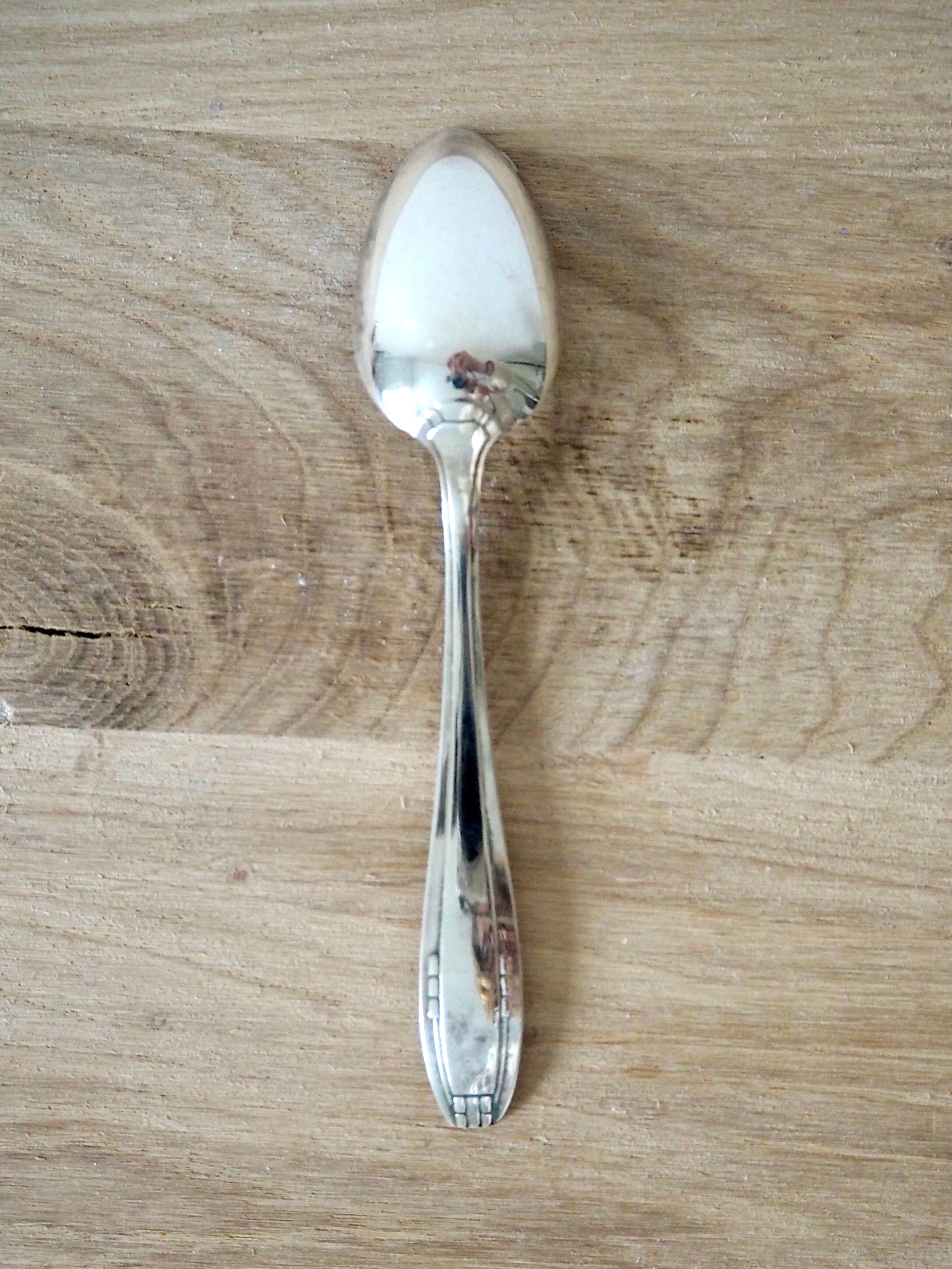 Set of 12 small silver spoons Art Deco