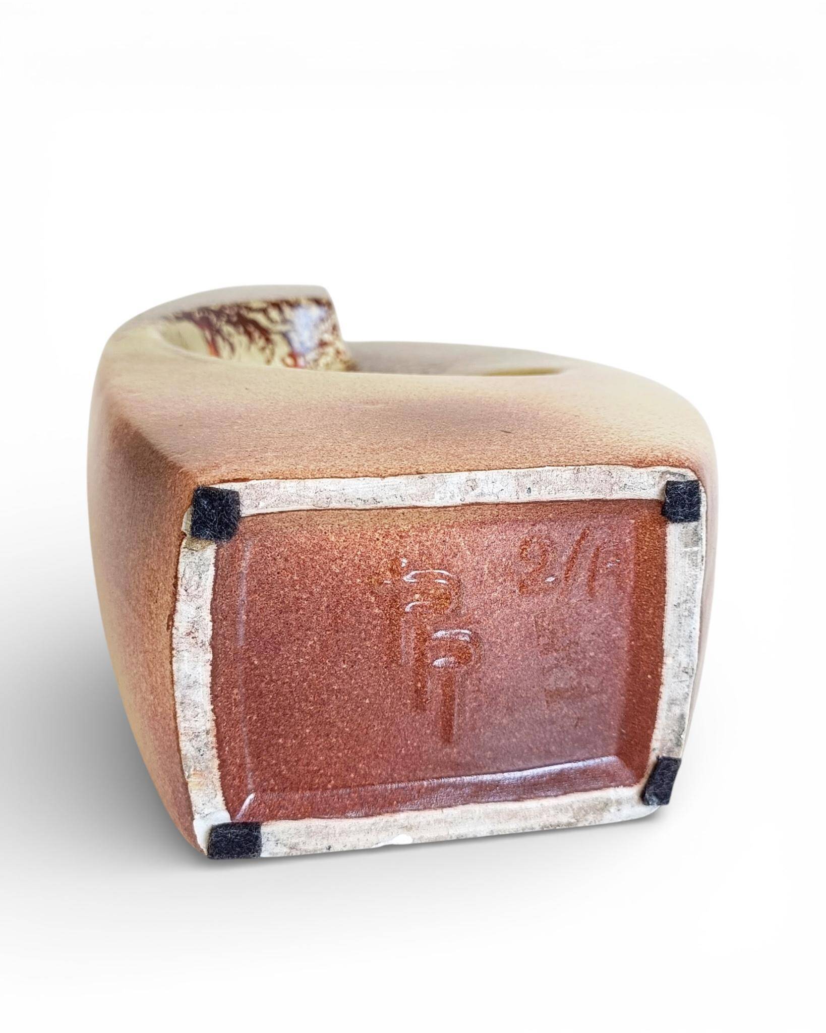 Midcentury Ceramic Vase Sculpture by Roberto Rigon for Bertoncello, Italy, 1960s