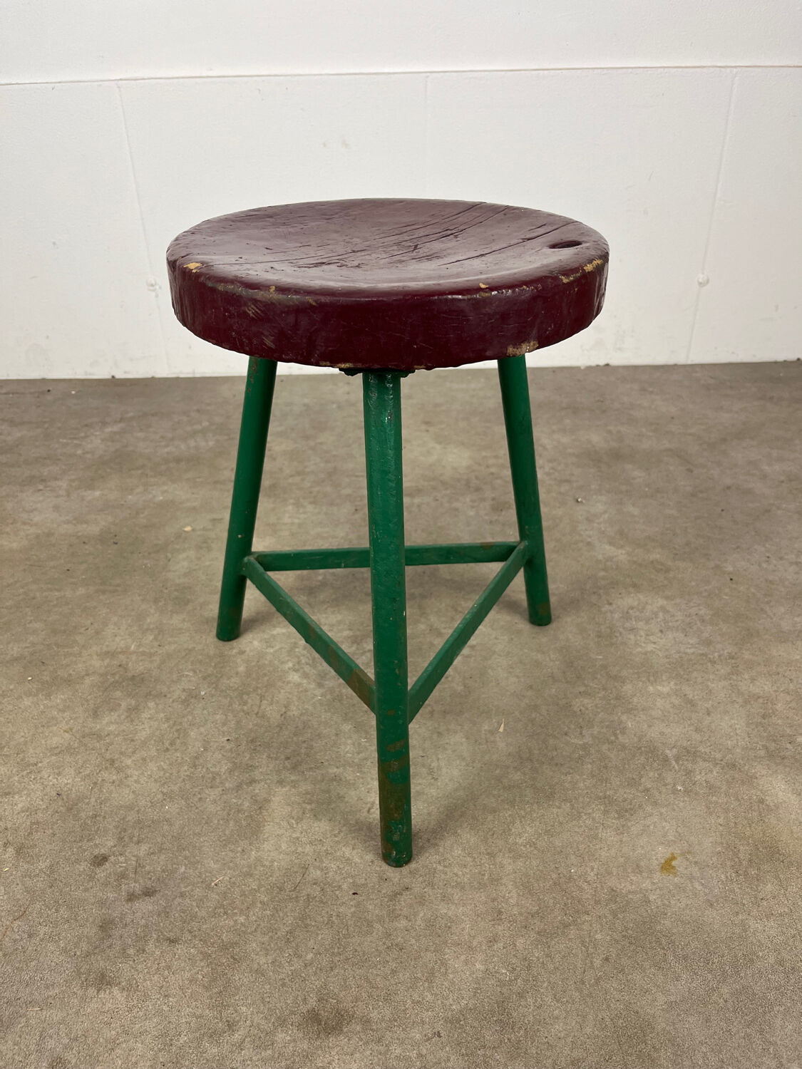 Industrial loft style tripod stool