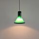Green glass Mini P&T pendant lamp by Michael Bang for Holmegaard, Denmark 1970's