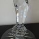 Ancien vase sur pied cristal taillé Bohème 32 cm