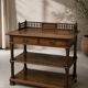 Antique Henri II dining room sideboard in solid oak, Circa 19