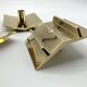 3 bougeoirs « Profil » n°70 en laiton • Design Pierre Forssel pour Skultuna Éditions • 1960