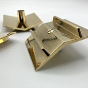 3 “Profile” candlesticks no. 70 in brass • Design Pierre Forssel for Skultuna Éditions • 1960