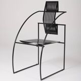 Black metal chair "Quinta" Mario Botta