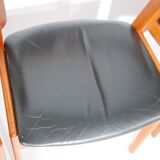 Armchair with Leather and Teak by ERIK KIRKEGAARD 1960s