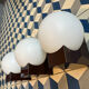Set of 3 Amilux space age wall lights.