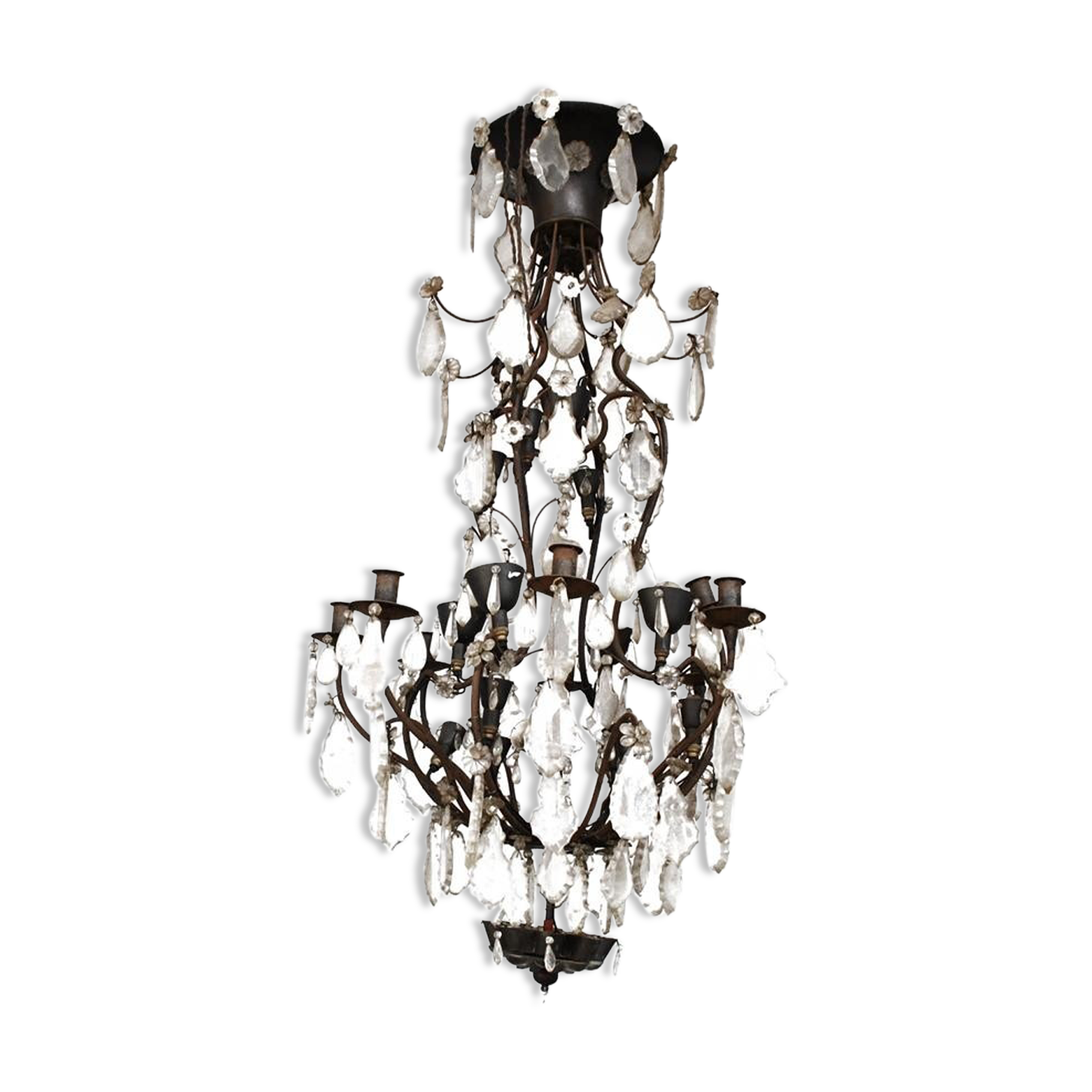 pendants chandelier style Louis XV period early nineteenth