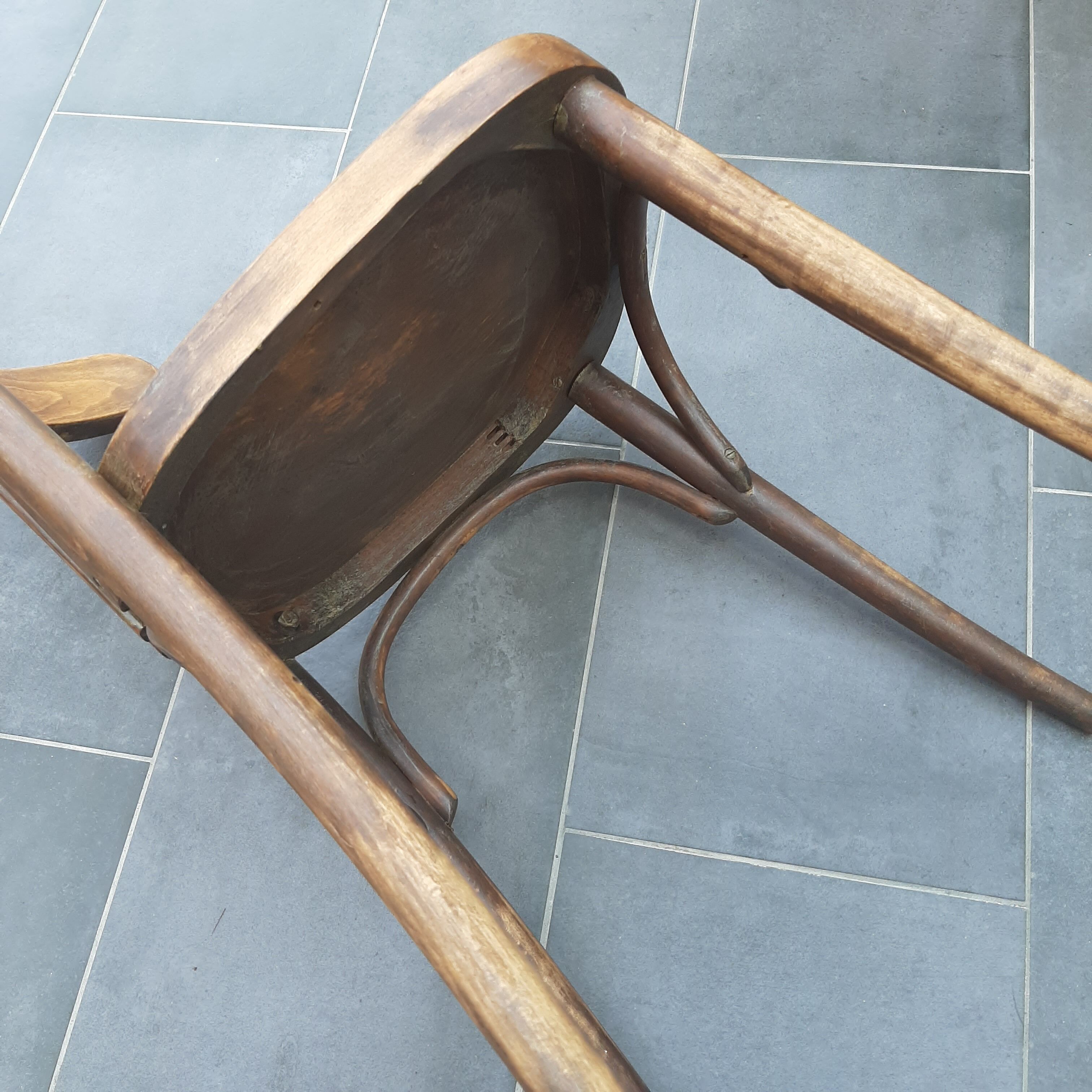Patinated bistro chair