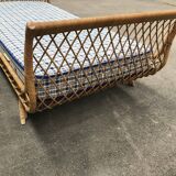Vintage rattan bed 1970