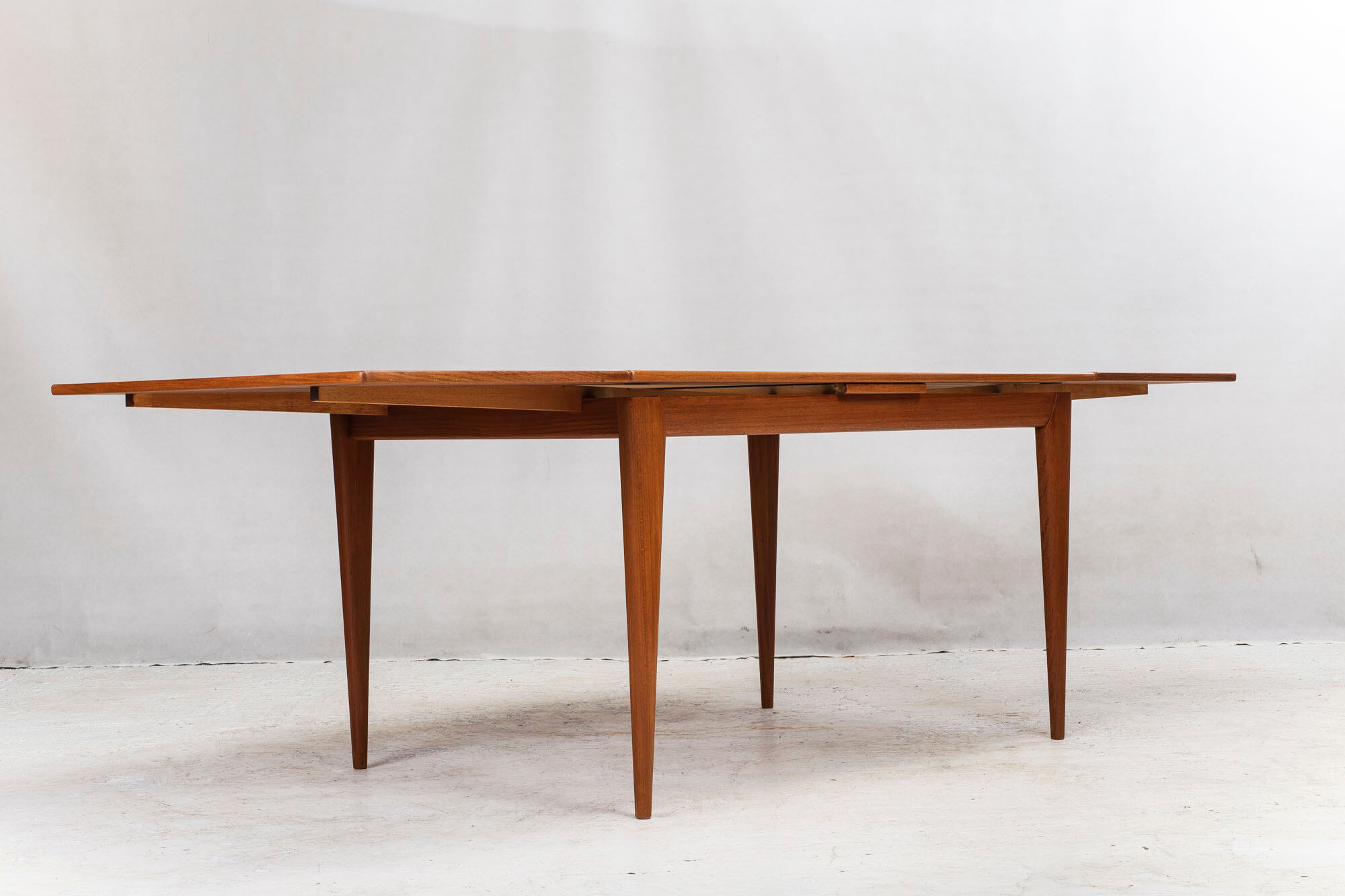 Danish extendable table teak No. 254 by Niels Otto Møller for JL Møllers, 1960s