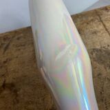 Ceramic vase, iridescent mother-of-pearl color