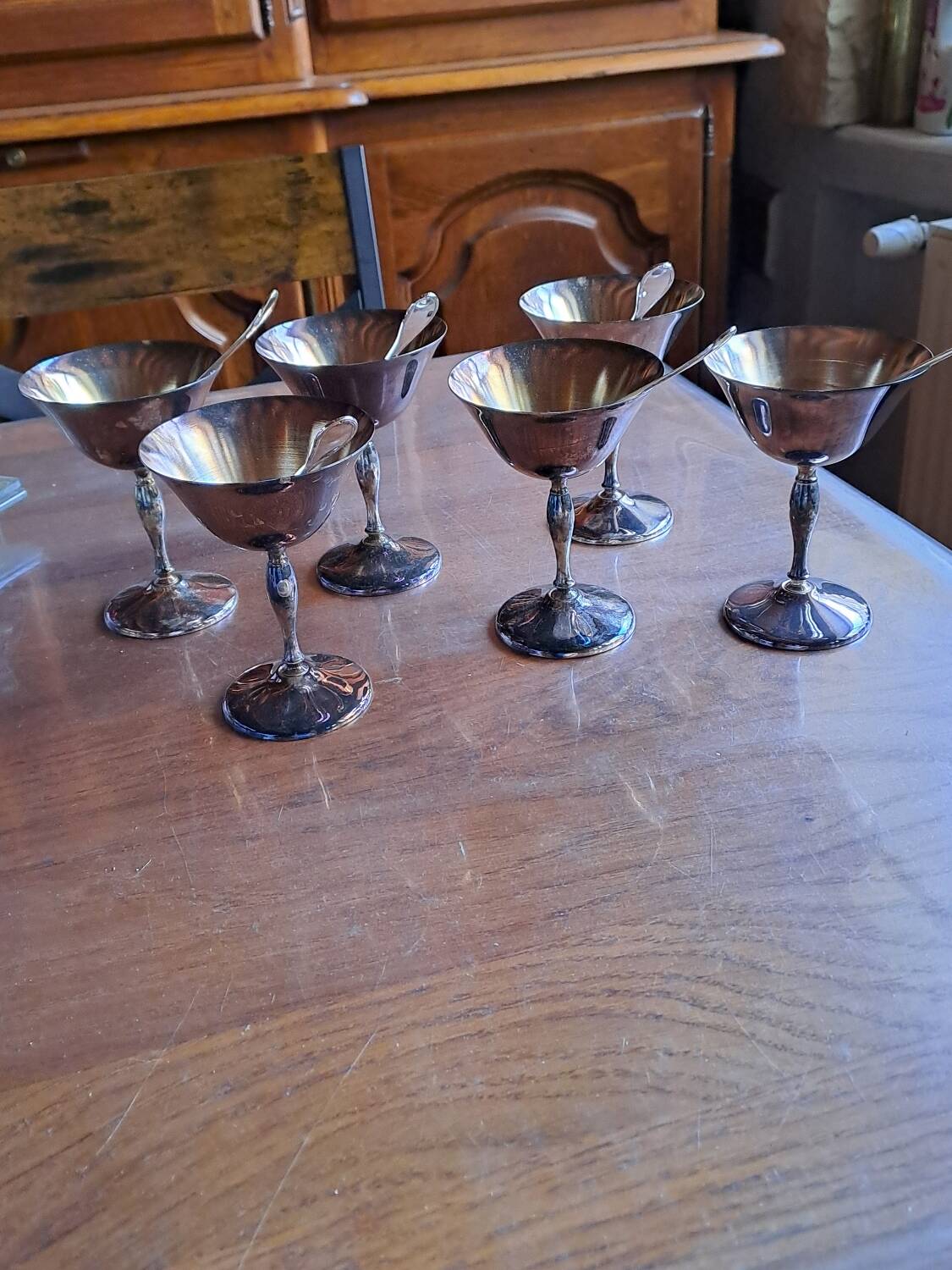 Silver-plated dessert or champagne glass