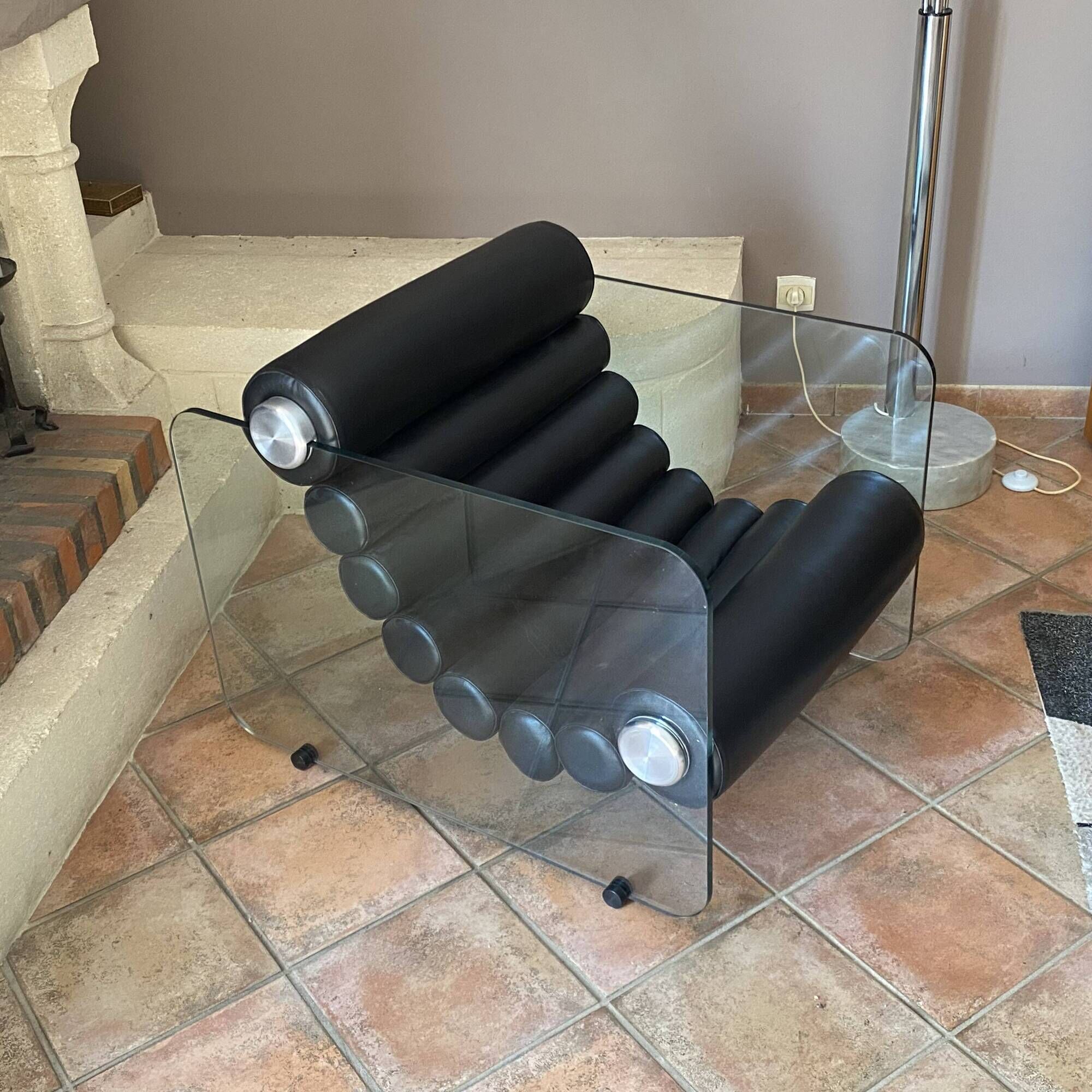 Hyaline armchair pair by Fabio Lenci. 1970. Italy.