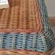 Table de chevet en osier vintage