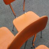 2 orange chairs