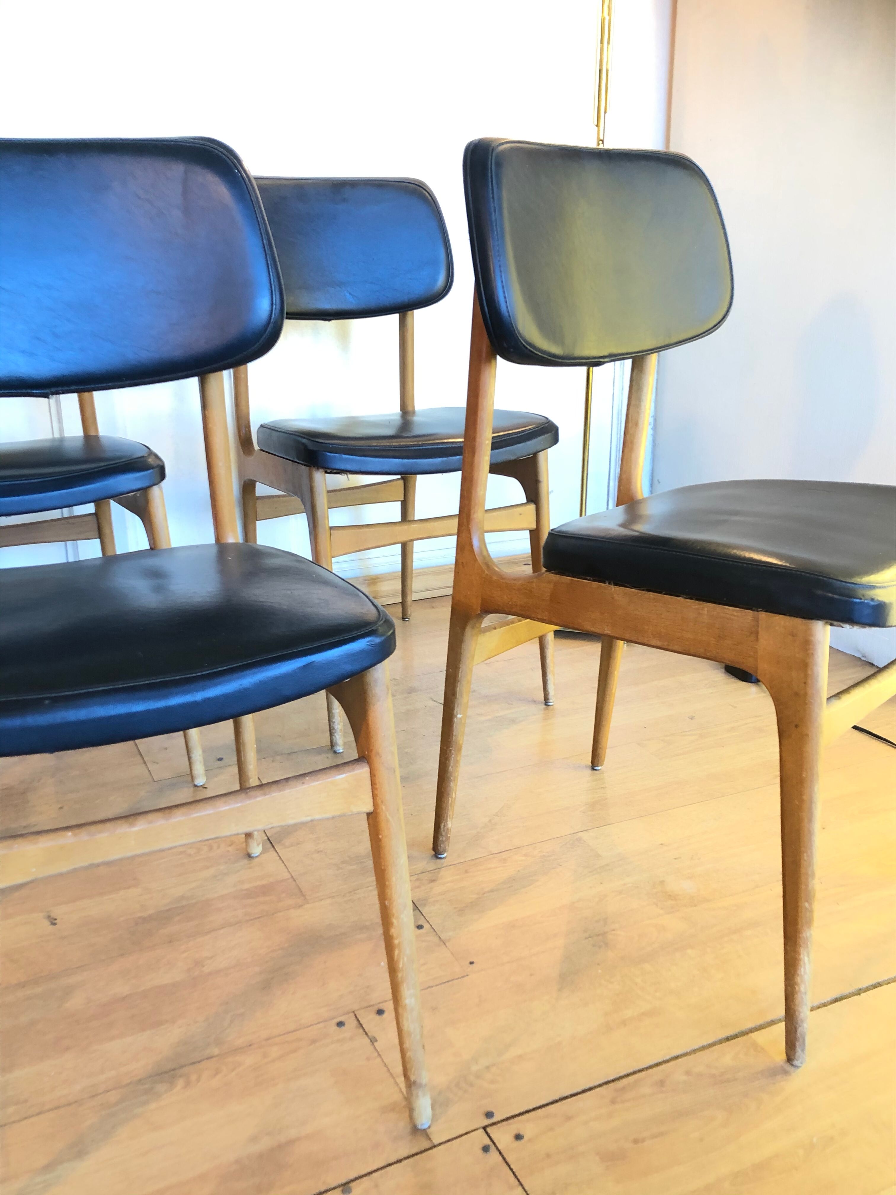 Suite of 6 stella chairs 1960