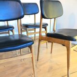 Suite of 6 stella chairs 1960