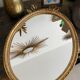 Golden oval mirror 32x44cm