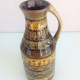 Polychrome ceramic soliflore vase by Bay Keramik / vintage 60s-70s