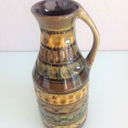 Polychrome ceramic soliflore vase by Bay Keramik / vintage 60s-70s