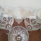 Set of 6 vintage diamond glasses