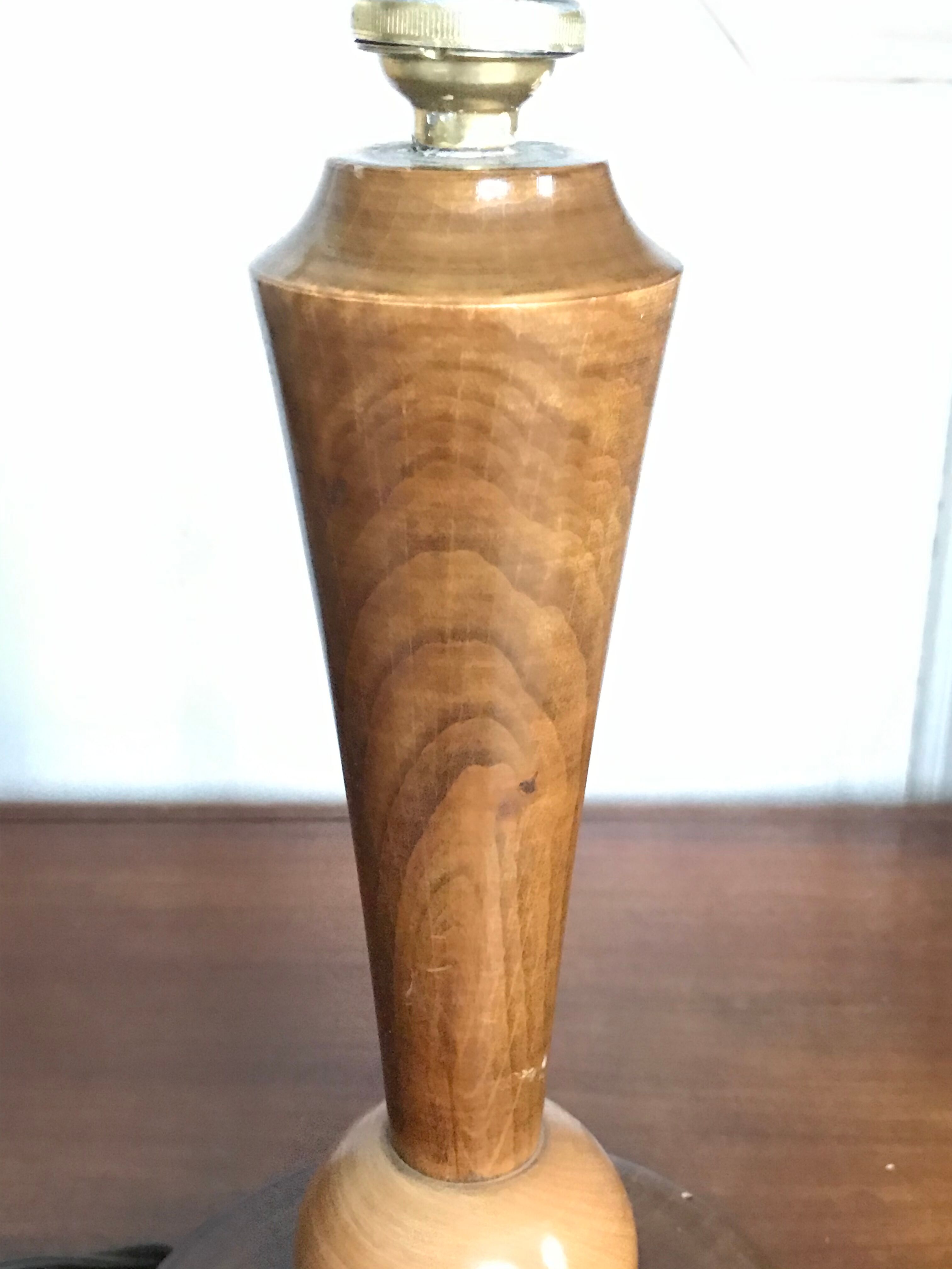Art deco wooden lamp