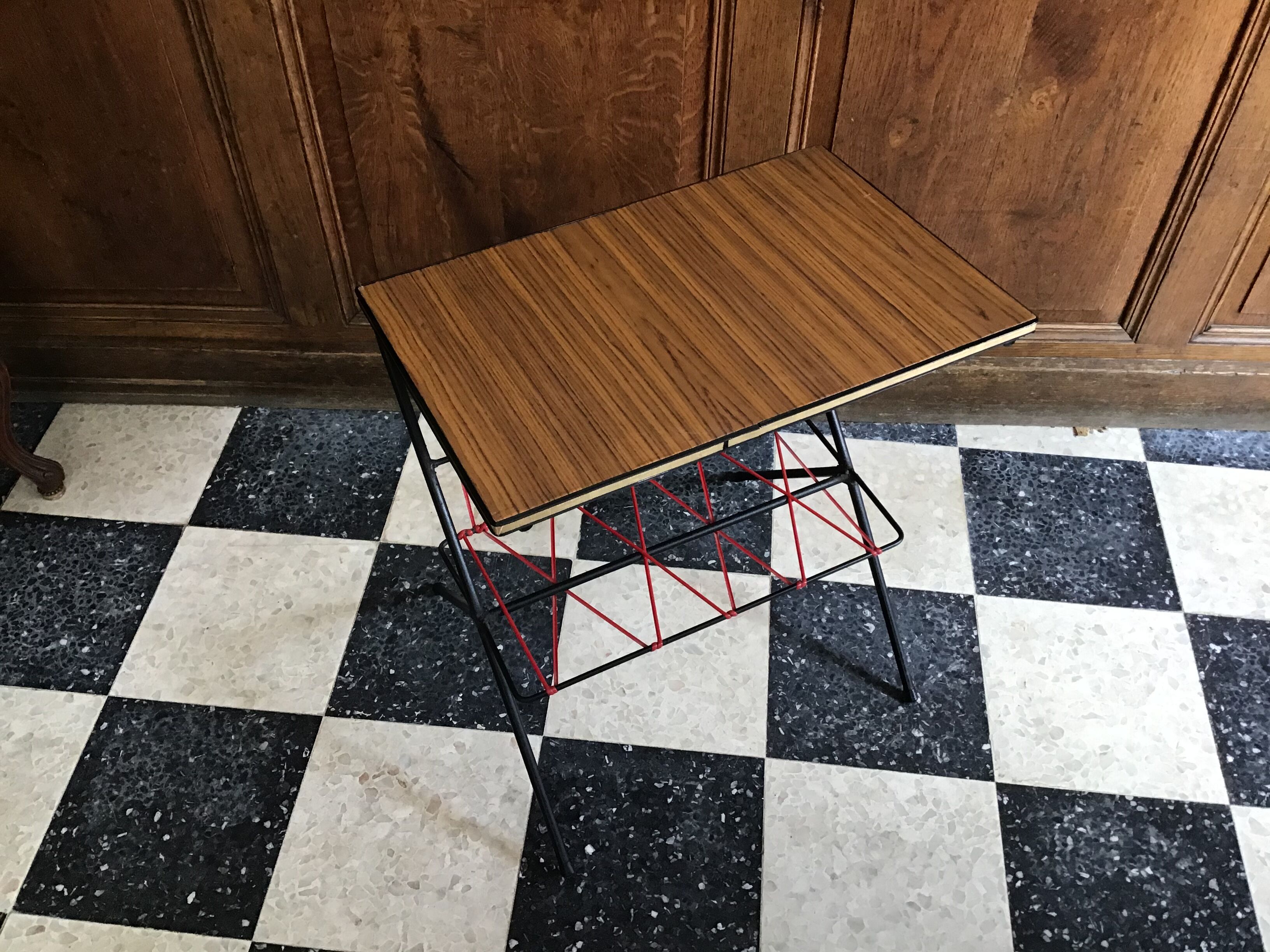 Vintage newspaper table
