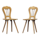 19th century antique painted primitive mountain chairs