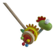 Push toy, wooden dinosaur. Brand: Bino