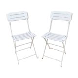 Pair of metal garden chairs