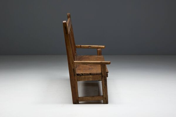 Banc Rustique du Travail Populaire, France, 19ème Siècle