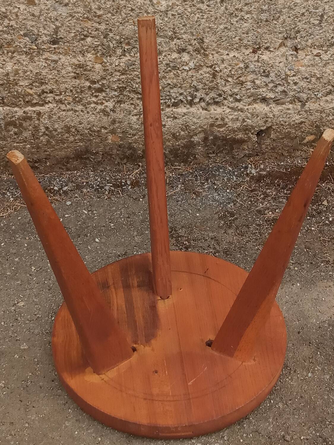 Oak tripod stool, 1950s