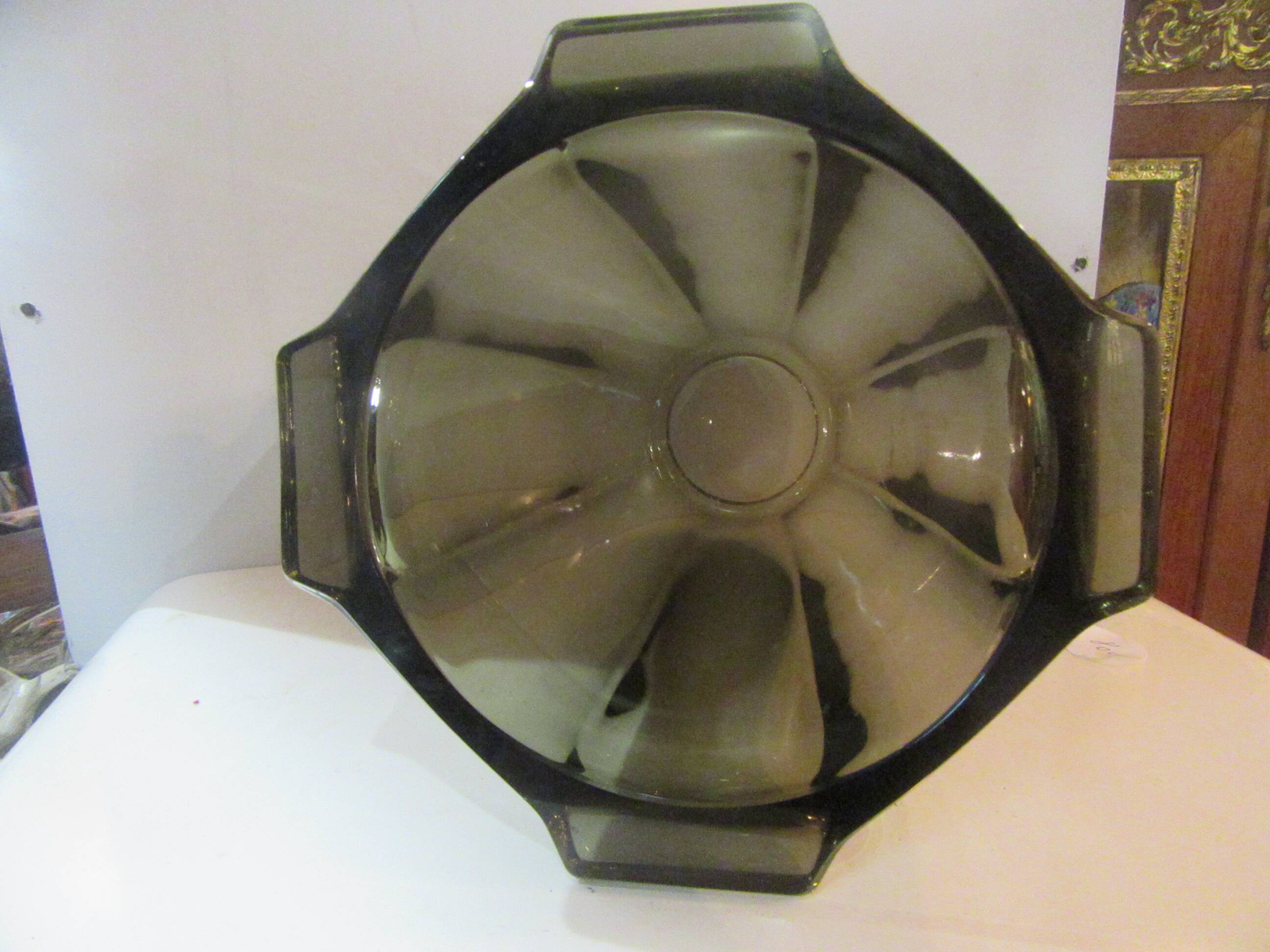 Czechoslovak vase smoke brown color