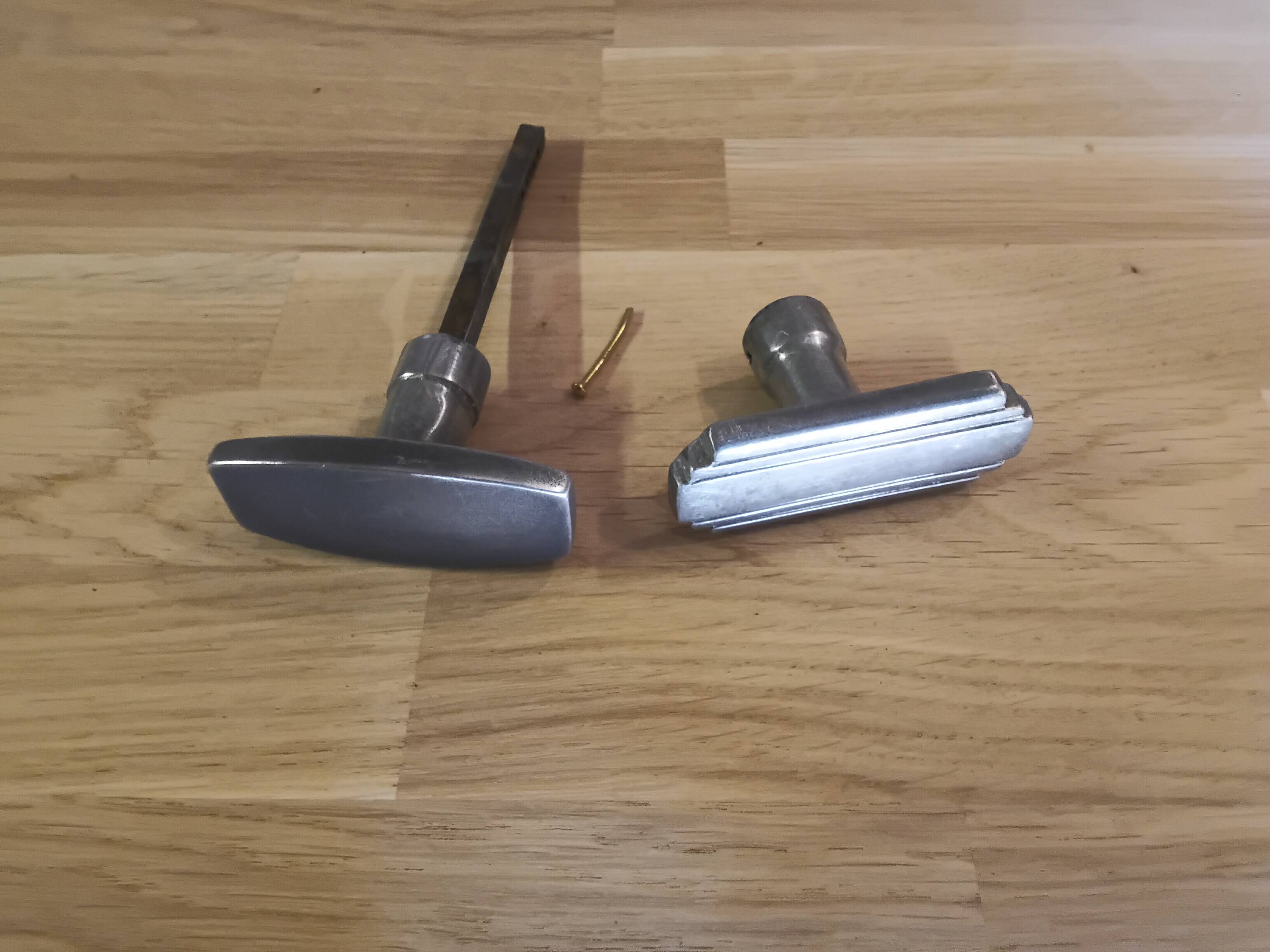 Art Deco aluminum handles