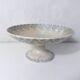 Iron earth plate on foot compote bowl Boulenger Choisy le Roi