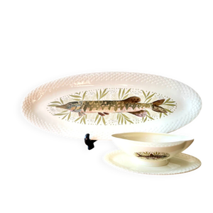 Grand plat à poisson - gien