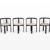 Set of four 'String' dining chairs by Niels Jørgen Haugesen for Tranekaer Furniture, Denmark 1990