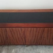Rare row of wood and leatherette of the 60s 70s