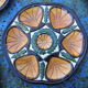 Shell oyster service 8 plates,faience St Jean de Bretagne vintage