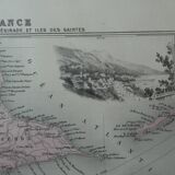 Old map of Guadeloupe - 1895