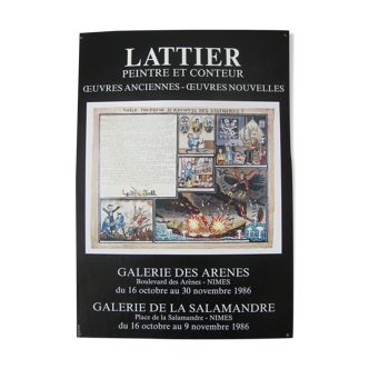 Affiche d'exposition - Gérard Lattier