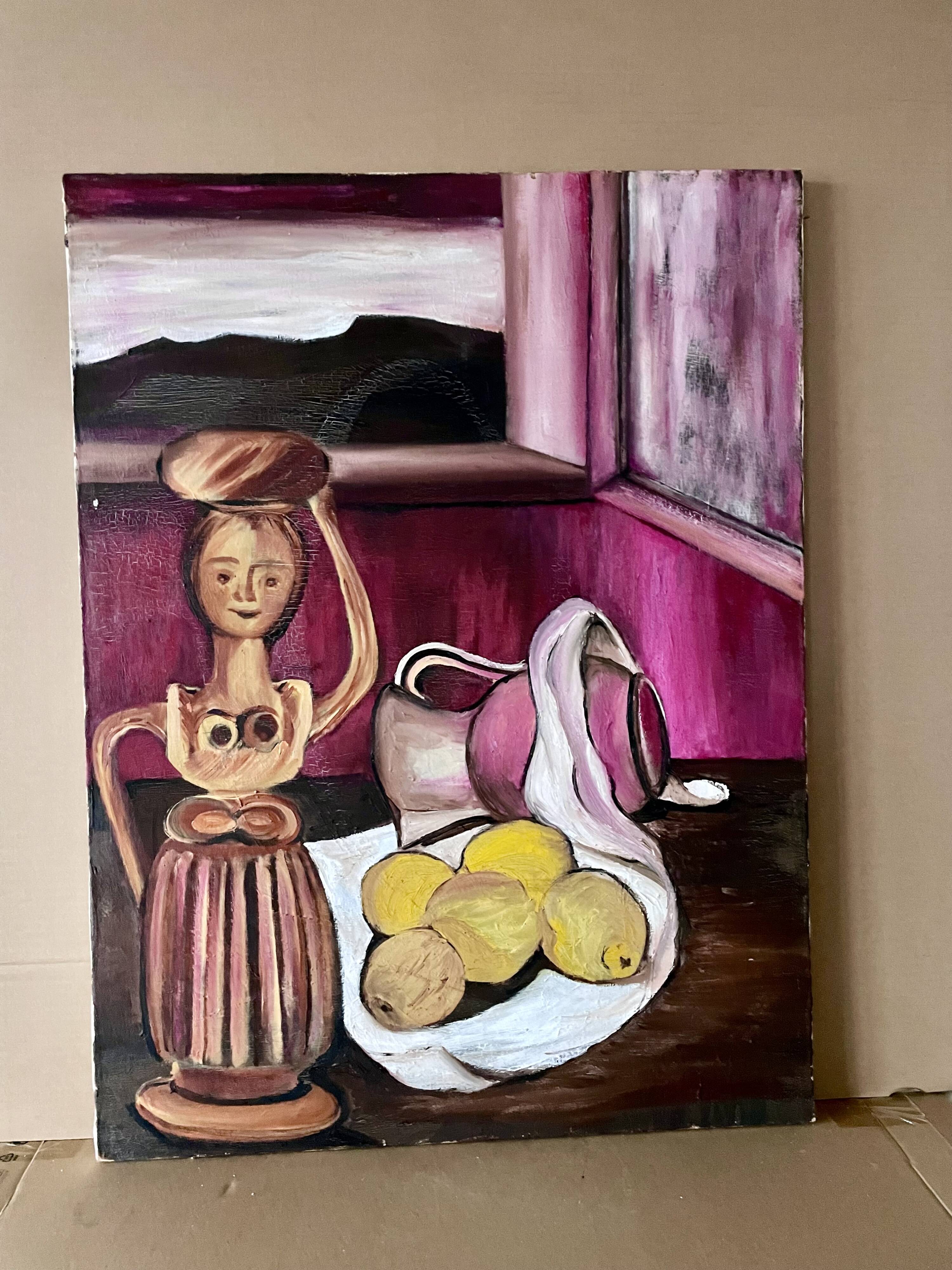 Vintage painting, still life