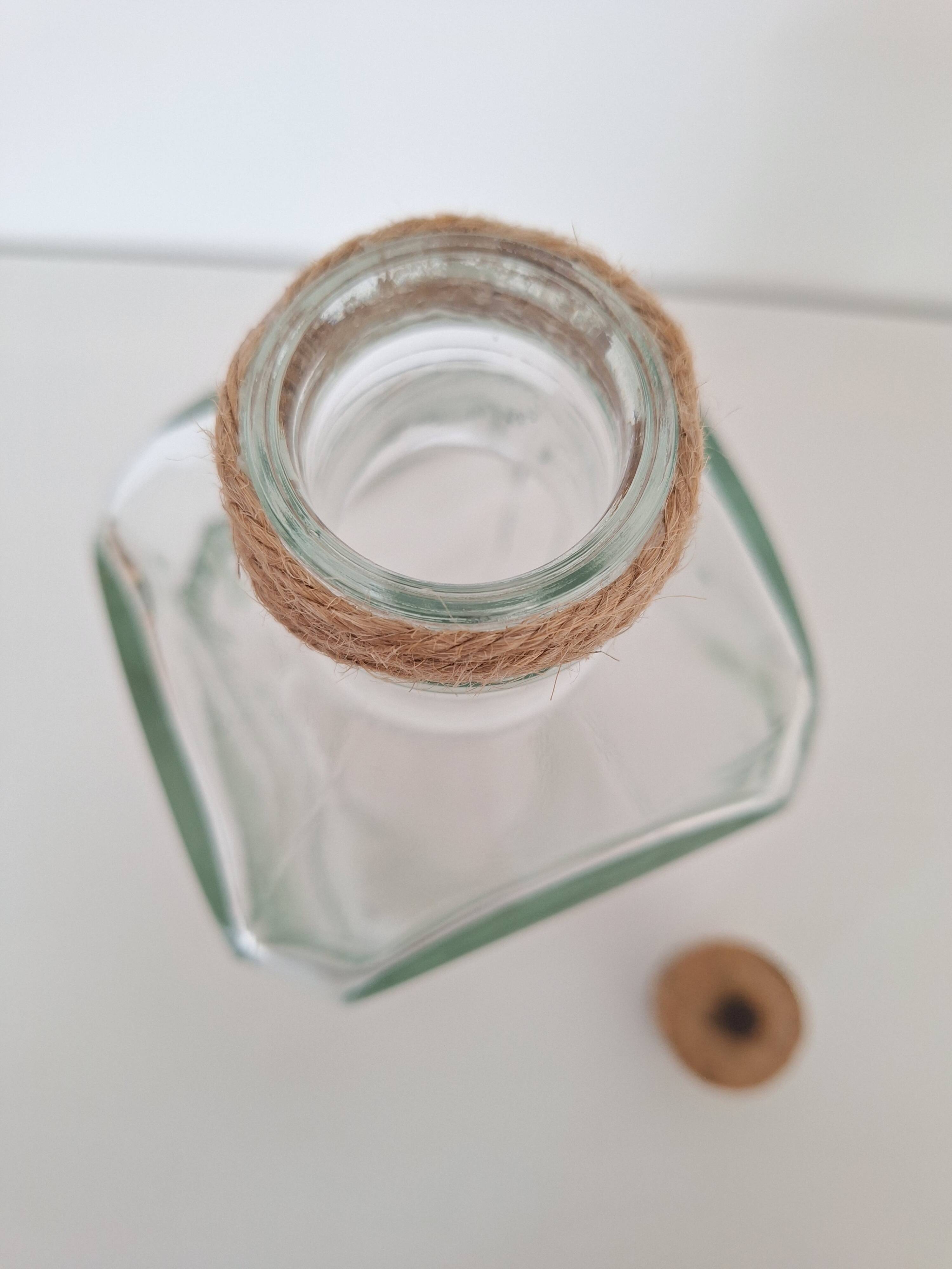 Glass bottle and cork stopper