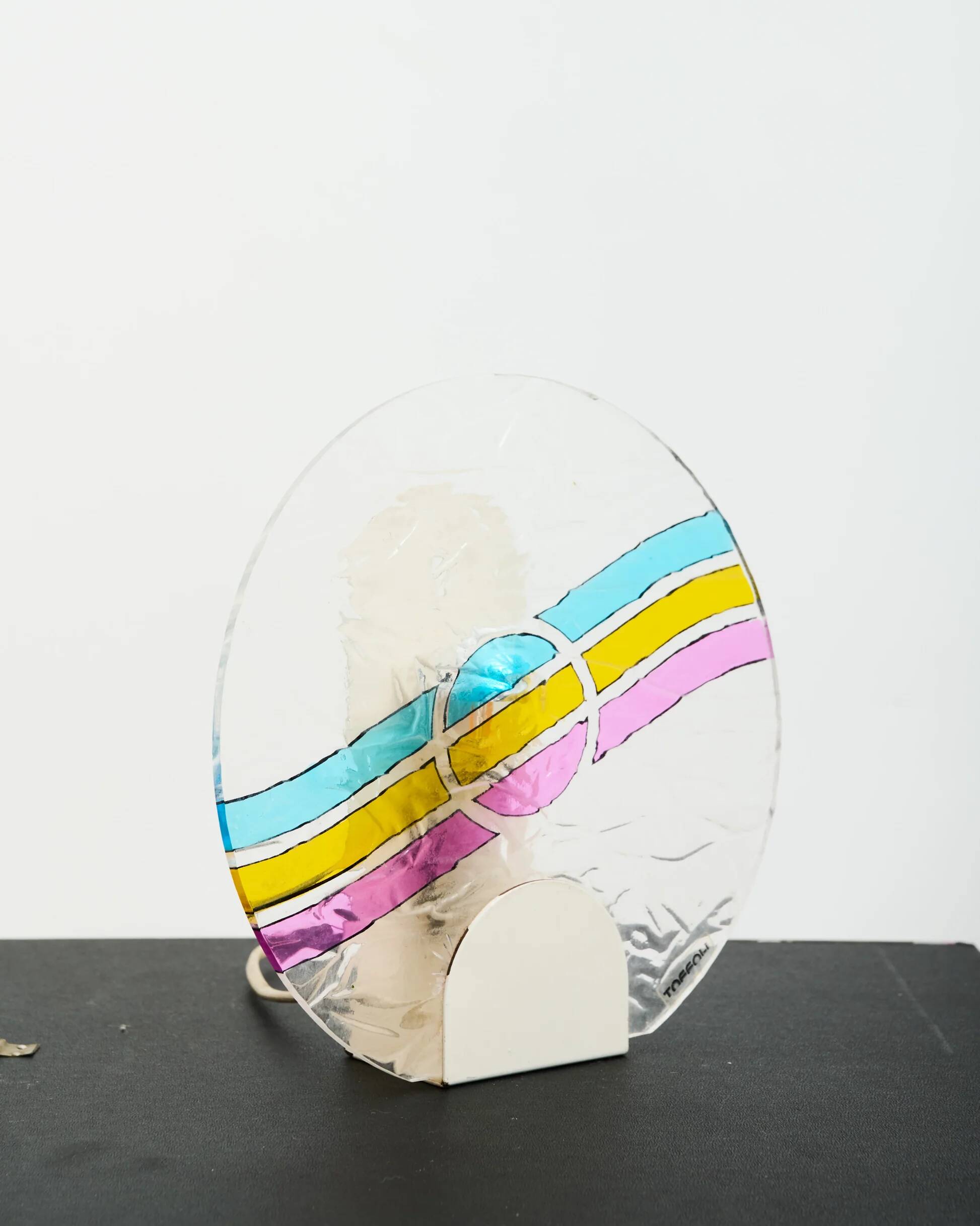 Pair of wall lights series "Disco", Toffoli, Italy, 1980s