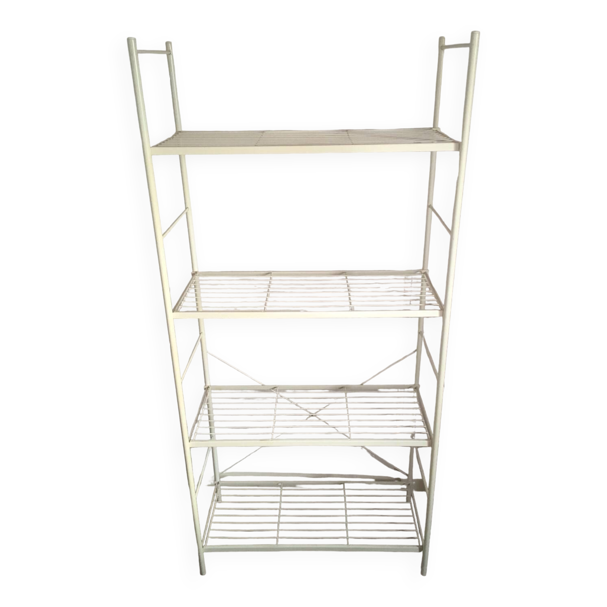 Vintage metal shelf.