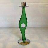 Green free-form candle holder