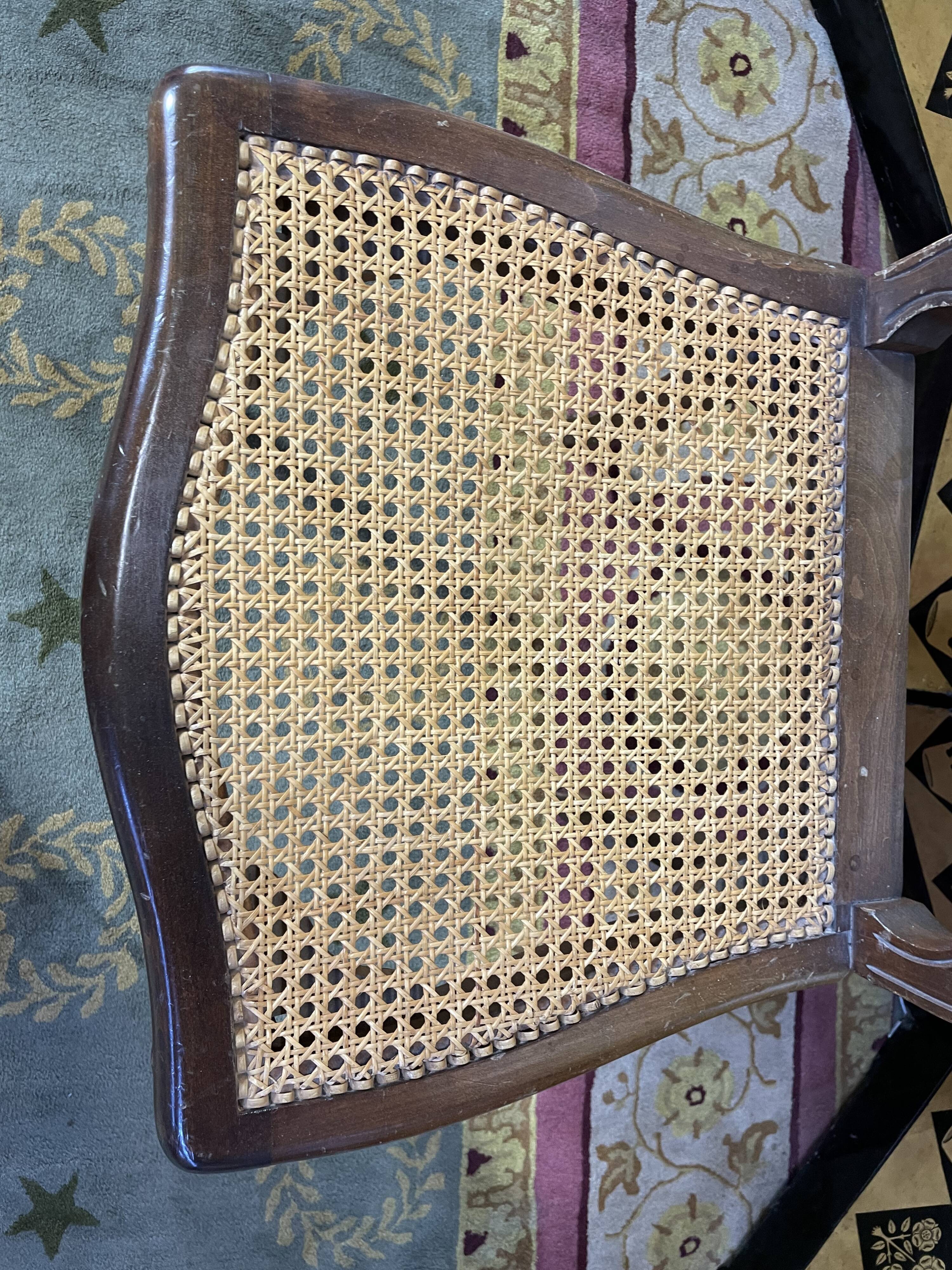 Suite of 6 Louis XV style chairs in canning